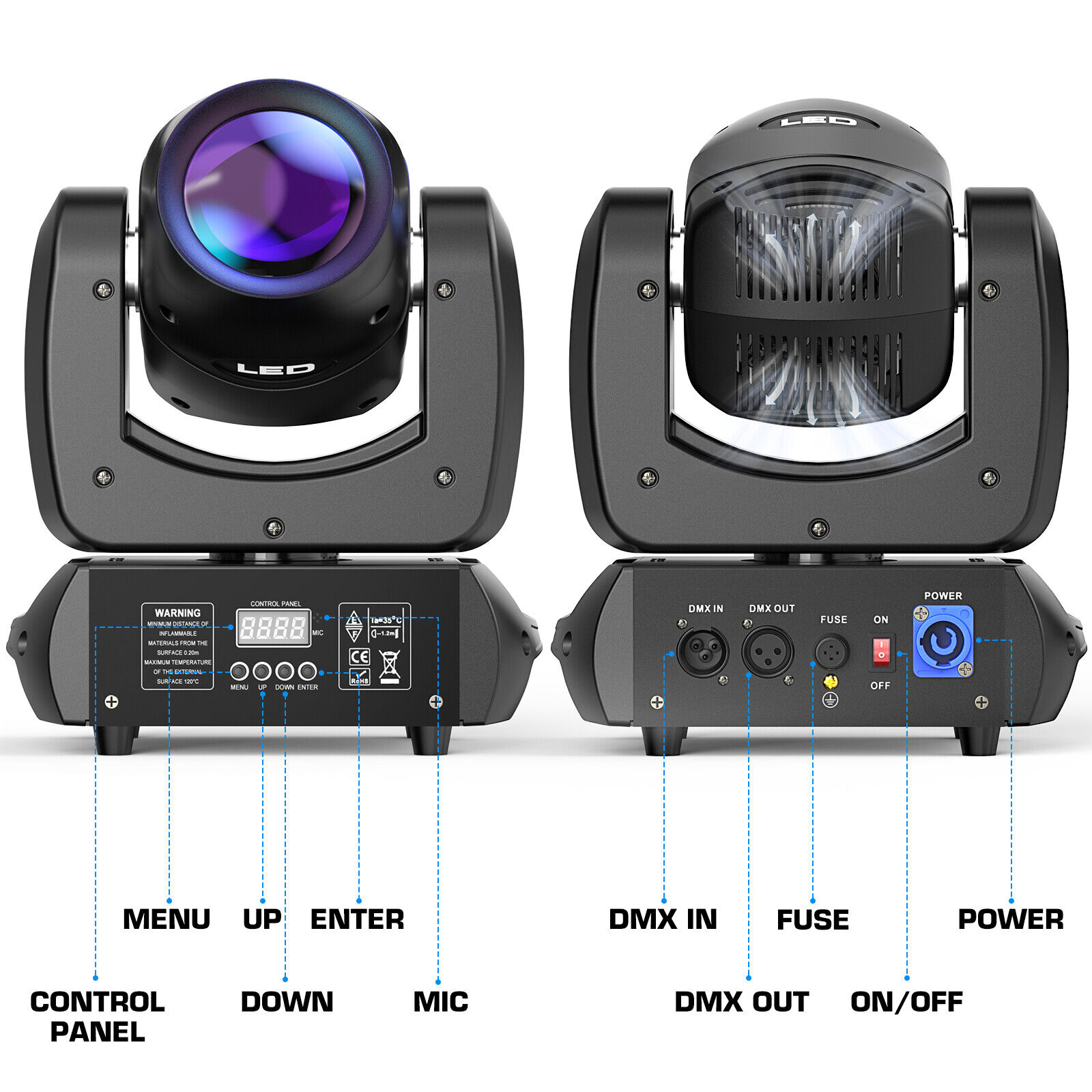 Swift Eventverleih Moving Head LED 150W RGBW